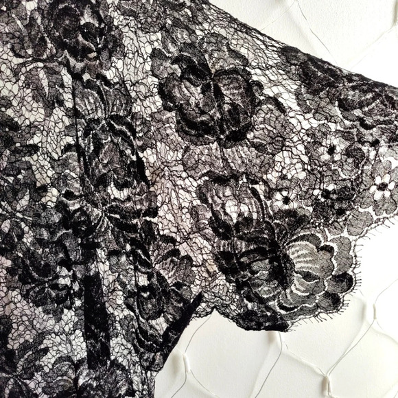 See-Through Lace Tee Shirt / Pullover / Black / Size Large to XL - Picture 3 of 3